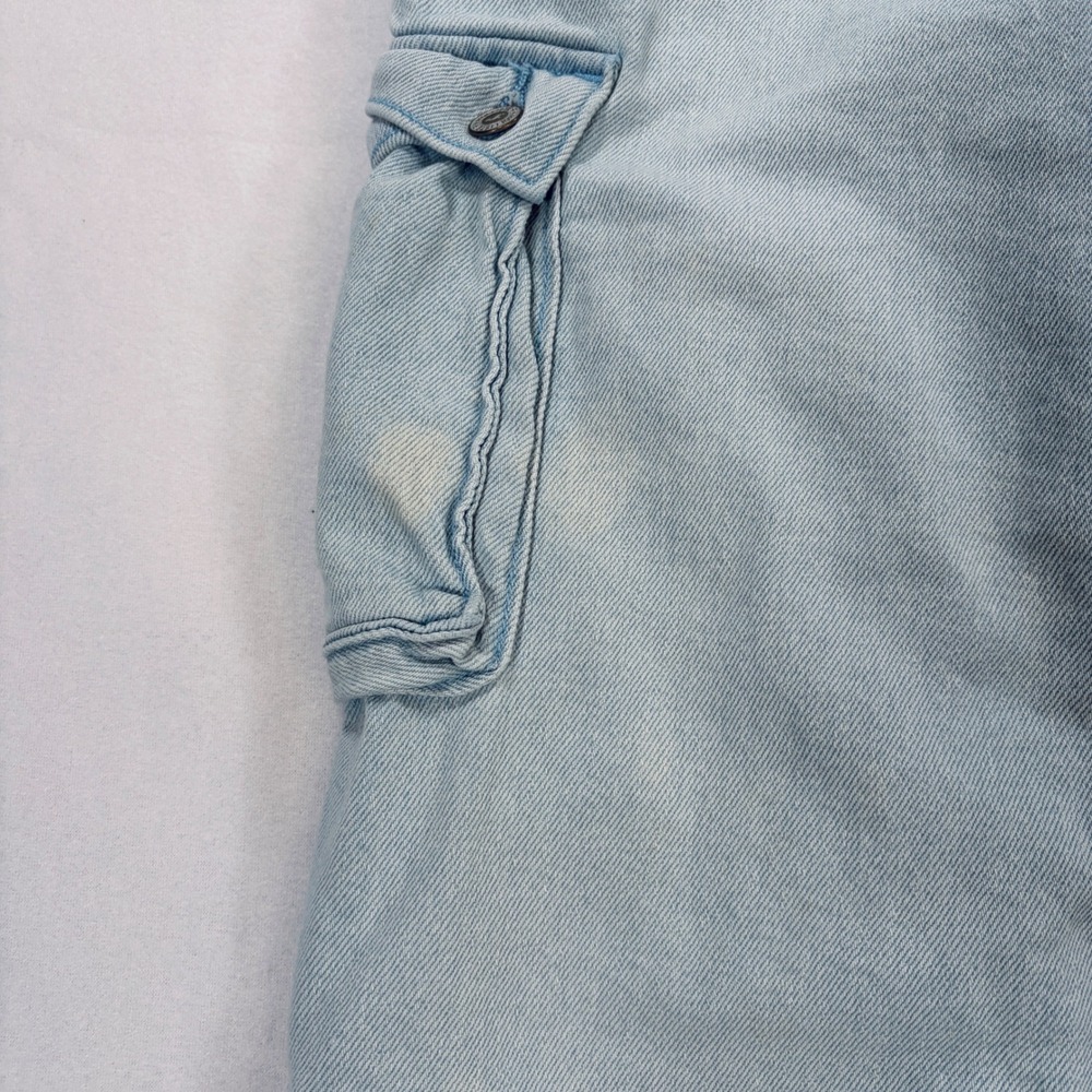 Hollister Ultra High-Rise Dad Jean Light Wash Cargo Denim W26 L31 Size 3R - Picture 5 of 7